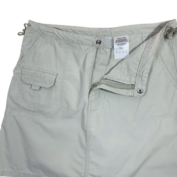 Outdoor Skort Skirt Shorts beige Utility Pockets Hike Camp Fishing Columbia - Picture 10 of 15